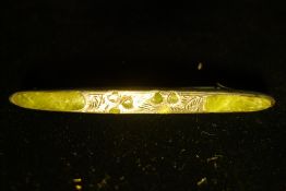 A Scottish silver and hardstone bar brooch