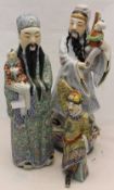 Three Chinese porcelain figures