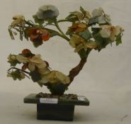 An Oriental hardstone flower model