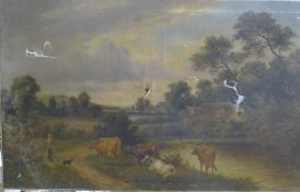 ALEXANDRA TAYLOR, Cows in a rural landscape,