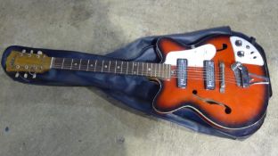 A vintage Jedson electric guitar (cased)