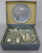 A vintage boxed child's tea set