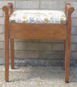 An Edwardian piano stool