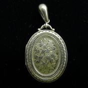 A Victorian silver locket