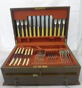 A canteen of plated cutlery,