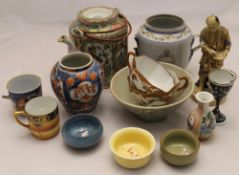 A quantity of small 18th century and later Oriental ceramics