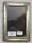 A silver photograph frame