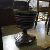 A 19th century Dutch brass bound wooden bucket