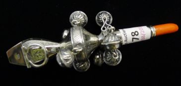 A silver rattle