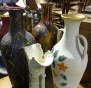 Four large decorative vases