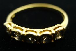 A 9 ct gold illusion set ring