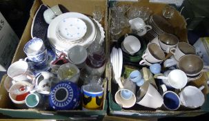 Two boxes of miscellaneous china,