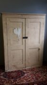 A Victorian painted pine cupboard