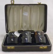 A cased set of six napkin rings