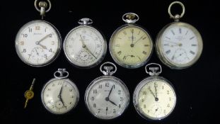 A collection of pocket watches,