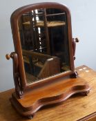 A Victorian mahogany toilet mirror