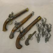 Four replica fire arms