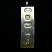 A silver ingot