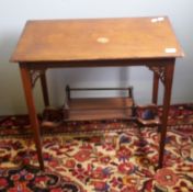 A Victorian walnut side table