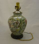 A Chinese porcelain lamp