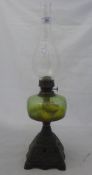 A Victorian oil lamp