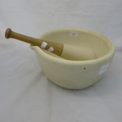 A large pestle and mortar