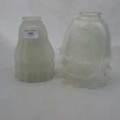 A quantity of Holophane shades and others