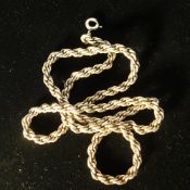 An 800 silver rope twist chain