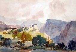 *ARR JOHN MACE (20th century) British Hill Village, Provence Watercolour Signed 51.5 x 36.