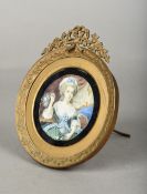 CONTINENTAL SCHOOL (19th century) Portrait Miniature of Princess de Lamballe Watercolour and