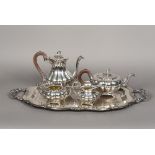 A four piece silver plated tea set by Rogers, Canada,