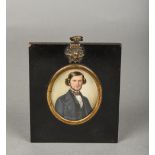 ENGLISH SCHOOL (19th century) Portrait Miniature of a Gentleman Watercolour, probably on ivory 8.