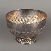 A Victorian silver rose bowl, hallmarked London 1896,