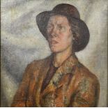 ENGLISH SCHOOL (20th century) 1st Roberts Wife Aug 1943 Oil on canvas Inscribed with title to verso