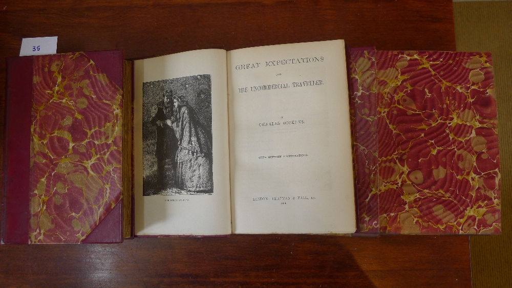 Dickens, Charles. The Work. 17 vols., 1893-94, with illustrations, half calf. - Image 3 of 3