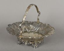 A Georgian pierced silver basket, possibly hallmarked for London 1757,