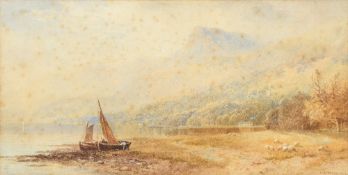CORNELIUS PEARSON (1805-1891) British Scene on the River Mawddach Watercolour Signed and dated