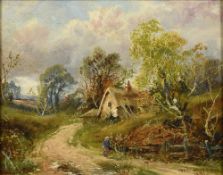 CHARLES ANGUS SWAN (19th century) British A Glimpse of the Country Oil on board Signed and dated