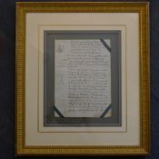 A financial inventory for Basil Denoyelly, Proprietaire Cheroy, Burgundy 1811,