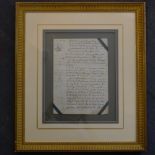 A financial inventory for Basil Denoyelly, Proprietaire Cheroy, Burgundy 1811,