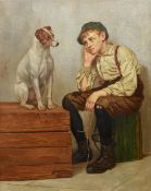 After JOHN GEORGE BROWN (1831-1913) Anglo-American Mutual Admiration Oil on canvas 39.5 x 49.