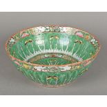 A late 19th century large Chinese porcelain bowl,