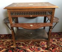 A late 19th century Moorish design side table,
