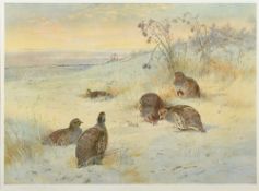 ARCHIBALD THORBURN (1860-1935) British Close of a Winter's Day Limited edition print Signed in