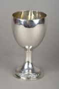 An early 19th century Irish silver goblet, hallmarked Dublin,