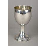 An early 19th century Irish silver goblet, hallmarked Dublin,