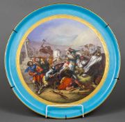 A late 19th century Sevres style porcelain plaque Hand painted by Leber, after CHARLES DE STEUBEN,