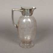 A Victorian silver mounted claret jug, hallmarked Sheffield 1900,
