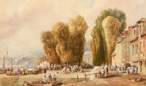 JAMES HERVE D'EGVILLE (1806-1880) British Caudebec on the Seine Watercolour and