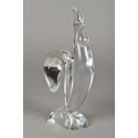 DONALD POLLARD (born 1924) American, for Steuben Rooster, model no. 8074 Glass Signed 26.